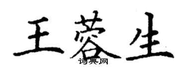 丁謙王蓉生楷書個性簽名怎么寫