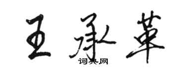 駱恆光王承革行書個性簽名怎么寫