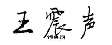 曾慶福王震聲行書個性簽名怎么寫