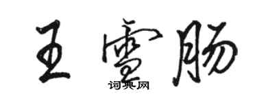 駱恆光王雪腸行書個性簽名怎么寫