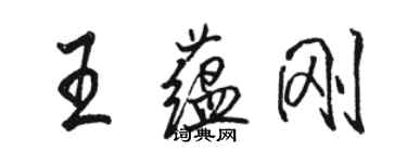 駱恆光王蘊剛行書個性簽名怎么寫