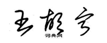 朱錫榮王胡寧草書個性簽名怎么寫