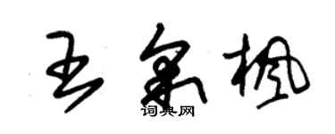 朱錫榮王采楓草書個性簽名怎么寫