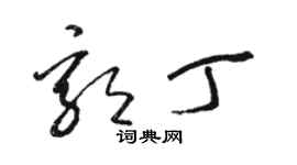 駱恆光郭丁草書個性簽名怎么寫