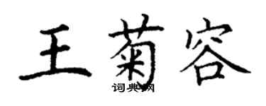 丁謙王菊容楷書個性簽名怎么寫