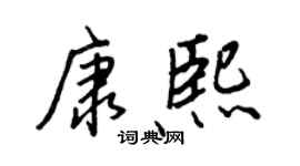 王正良康熙行書個性簽名怎么寫