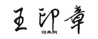 駱恆光王印章行書個性簽名怎么寫