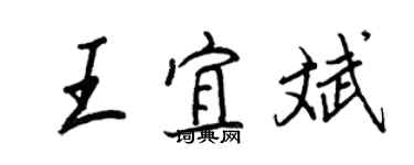 王正良王宜斌行書個性簽名怎么寫