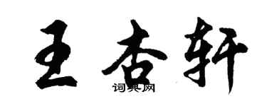 胡問遂王杏軒行書個性簽名怎么寫