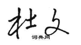 駱恆光杜文草書個性簽名怎么寫