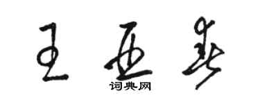 駱恆光王亞春草書個性簽名怎么寫