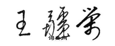 駱恆光王疆榮草書個性簽名怎么寫