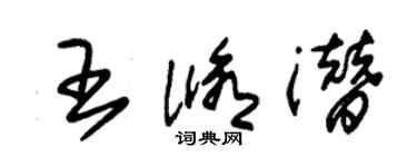 朱錫榮王修潛草書個性簽名怎么寫