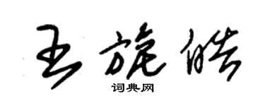 朱錫榮王旎皓草書個性簽名怎么寫