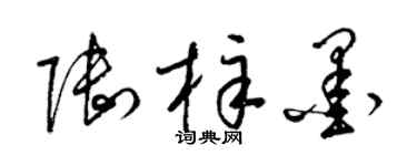 梁錦英陸梓墨草書個性簽名怎么寫