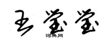 朱錫榮王瑩瑩草書個性簽名怎么寫