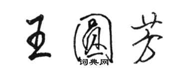 駱恆光王圓芳行書個性簽名怎么寫