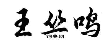 胡問遂王叢鳴行書個性簽名怎么寫