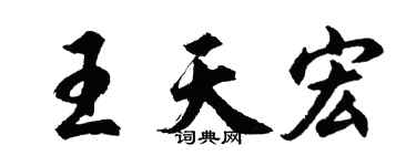胡問遂王天宏行書個性簽名怎么寫