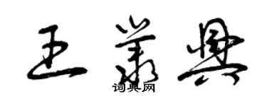 曾慶福王叢興草書個性簽名怎么寫