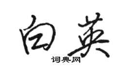 駱恆光白英行書個性簽名怎么寫