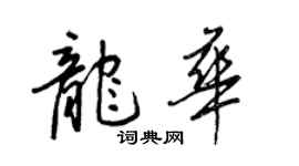 王正良龍華行書個性簽名怎么寫