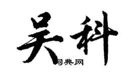 胡問遂吳科行書個性簽名怎么寫