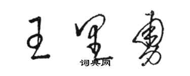 駱恆光王里勇草書個性簽名怎么寫