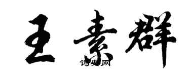 胡問遂王素群行書個性簽名怎么寫