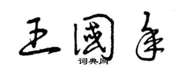 曾慶福王國年草書個性簽名怎么寫