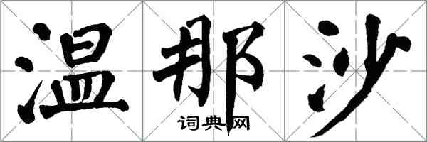 翁闓運溫那沙楷書怎么寫