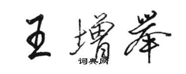 駱恆光王增舉行書個性簽名怎么寫