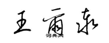 梁錦英王爾泰草書個性簽名怎么寫