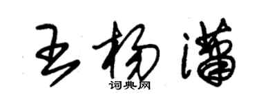 朱錫榮王楊瀟草書個性簽名怎么寫