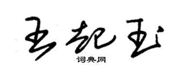 朱錫榮王起玉草書個性簽名怎么寫