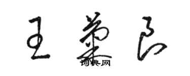 駱恆光王菊良草書個性簽名怎么寫