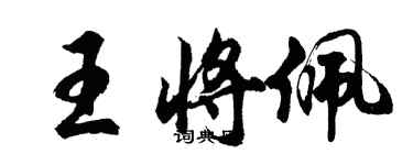 胡問遂王將佩行書個性簽名怎么寫