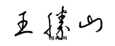 梁錦英王勝山草書個性簽名怎么寫