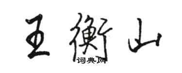 駱恆光王衡山行書個性簽名怎么寫