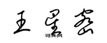 梁錦英王星密草書個性簽名怎么寫