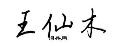 王正良王仙木行書個性簽名怎么寫
