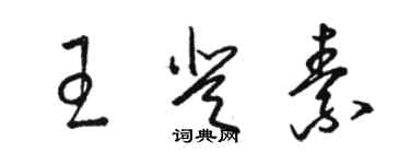 駱恆光王登素草書個性簽名怎么寫