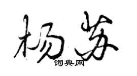 曾慶福楊蘇行書個性簽名怎么寫
