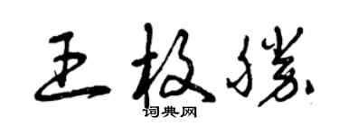 曾慶福王枚勝草書個性簽名怎么寫
