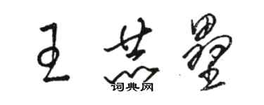 駱恆光王赫壘草書個性簽名怎么寫