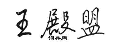 駱恆光王殿盟行書個性簽名怎么寫