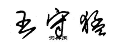 朱錫榮王守猛草書個性簽名怎么寫