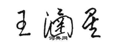 駱恆光王涵星草書個性簽名怎么寫