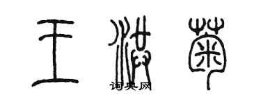 陳墨王洪菊篆書個性簽名怎么寫