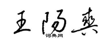 梁錦英王陽爽草書個性簽名怎么寫